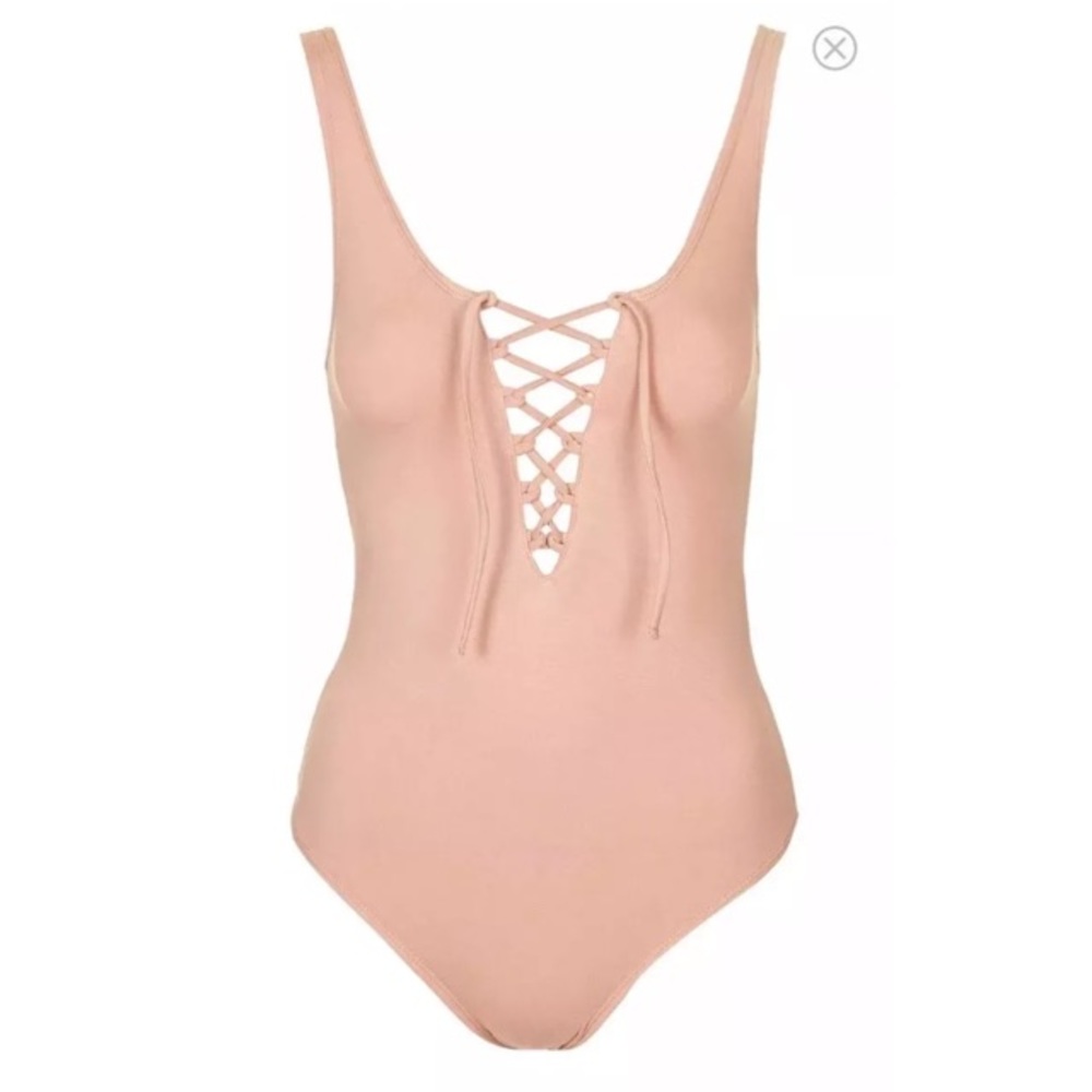 Topshop Bodysuit Nude Tan Sz 4/S New Without Tags!